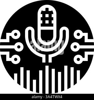 digital assistant microphone ai integration isometric icon vector ...