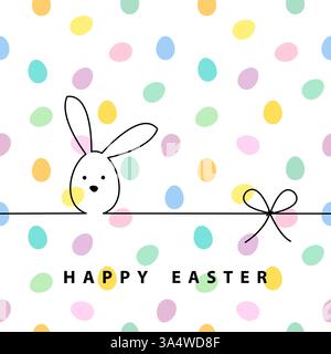 Colorful Eggs, Happy Easter card Stock Vector