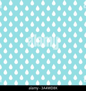 Rain Dance Rhythm in Blue Seamless Pattern Stock Vector