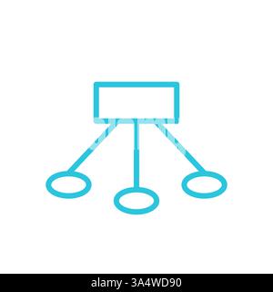 Attribute Entity Icon for Database. Isolated on white background. Blue icon set. Stock Vector