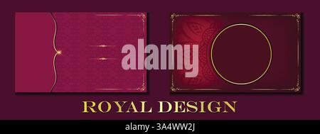 Templates of luxurious visiting card's with mandala vector, easily editable, vector art illustration Stock Vector