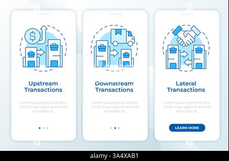 Types of intra group transactions onboarding mobile app screen Stock ...