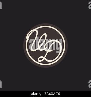 Initial letter VD monogram logo with simple and creative cirle line design ideas vector graphic Stock Vector