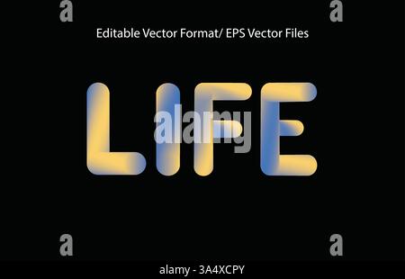 Text Style in Vector text gradient background Stock Vector