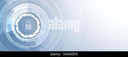 Cyber security protection devices from hacker attack Stock Vector