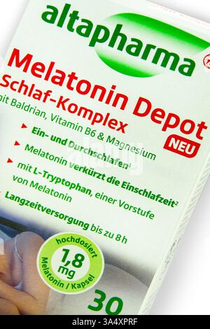 Altapharma Melatonin Depot Tabletten Schlaf-Komplex 30 Stück Stock Photo