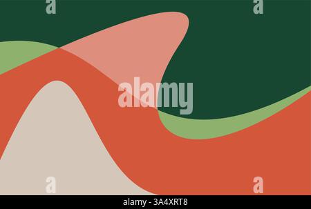 Colorful abstract shapes saturated fluid vector. summer abstract background Stock Vector