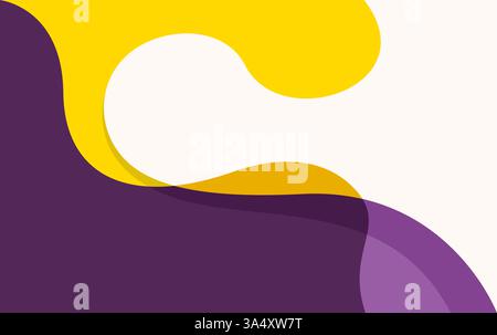 Colorful abstract shapes saturated fluid vector background Stock Vector