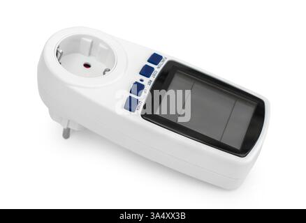 device for measuring voltage in the network on a white isolated background Stock Photo