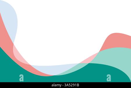 Abstract wave background with blue color vector. summer abstract background Stock Vector