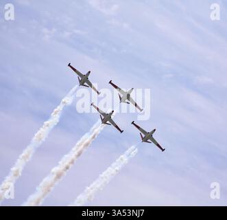 Synchronous Flight Four magnificent planes on air parade show art of synchronous flight ...
