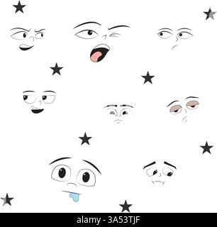 different facial expressions Stock Vector Image & Art - Alamy