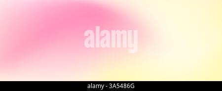 Yellow and pink smooth gradient. Springtime color blur background. Summer mood pastel blurred gradient backdrop. Soft abstract spring theme wallpaper for poster, banner, template, presentation. Vector Stock Vector