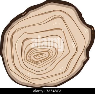 climate tree rings cartoon vector illustration Stock Vector Image & Art ...