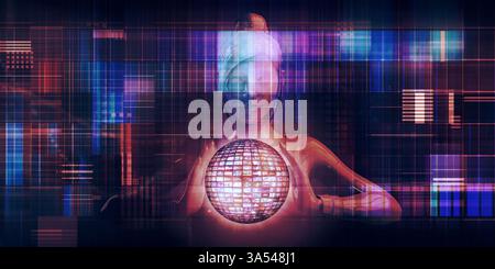 System Software Program with Running Code Script Stock Photo