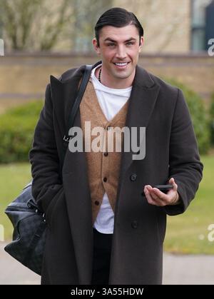 Jack Fincham leaving Basildon Crown Court, following an appeal hearing after he previously admitted to two counts of being in charge of a dangerously out of control dog, and he was jailed for six weeks. Picture date: Friday March 21, 2025. Stock Photo