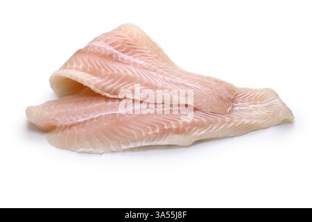 basa fish fillets isolated on white background Stock Photo