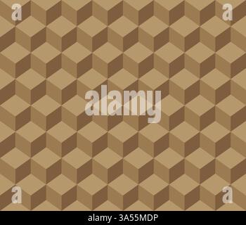 brown contour abstract geometrical cubes seamless pattern background for wallpaper, pattern, web, blog, surface, textures, graphic & printing Stock Vector