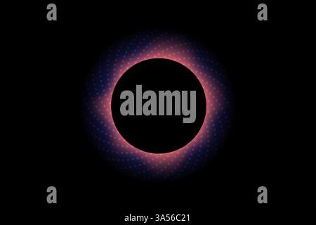Black hole light effect abstract radial motion lines on black color background. vector illustration Stock Vector
