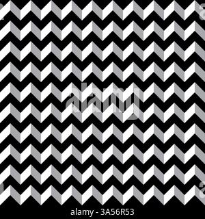 Black & white contour abstract geometrical seamless pattern background Stock Vector