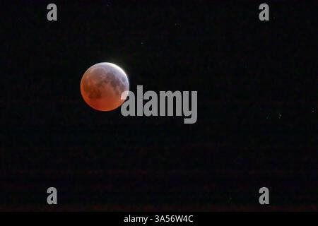 Lunar eclipse on March 14. 2025 Stock Photo