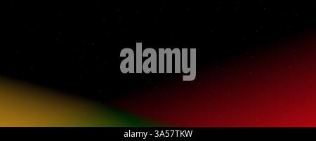 Background with trendy gradient and noise. Red and green and yellow and black colors. Glare from lenses, overlay texture. Vector banner with dust and Stock Vector