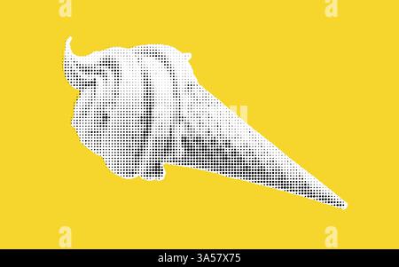 Stylized Soft-Serve Ice Cream Cone Illustration Stock Vector
