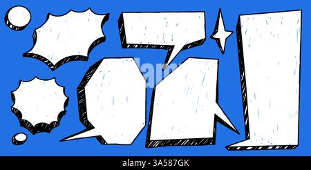 Vector retro comic speech bubble with text and talk icons. Cloud balloon and box shapes for chat and dialogue. Vintage design for messages and quotes. Stock Vector