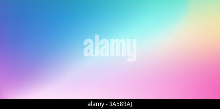 Rainbow ombre gradient background with pastel colors, featuring iridescent pink, purple, and blue hues. Soft and dreamy, with holographic texture Stock Vector