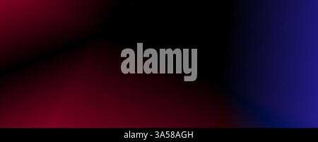 Background with trendy gradient and noise. Red and blue colors. Glare from lenses, overlay texture. Vector banner with dust and smooth color Stock Vector