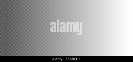 White gradient background on grid background as a transparent png. Vector design element. Stock Vector