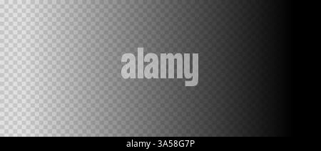 Black gradient background on grid background as a transparent png. Vector design element. Stock Vector