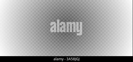 White round vignette gradient background on grid background as a transparent png. Vector design element for movie. Stock Vector