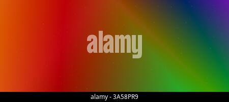 Background with trendy gradient and noise. iridescent colors. Glare from lenses, overlay texture. Vector banner with dust and smooth color transition Stock Vector