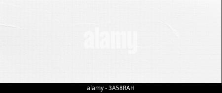 Realistic plaid paper texture. Background for collage with school sheet. White trendy vector banner with dust and noise. Stock Vector