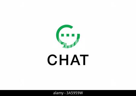 Modern Chat Logo Design for Communication Platforms Stock Vector