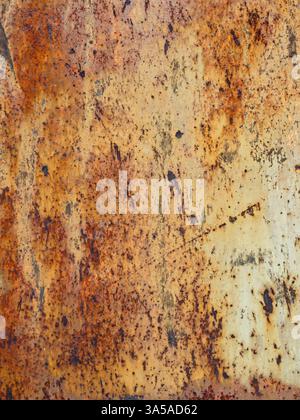 Rust forms an interesting pattern on a metal surface Stock Photo