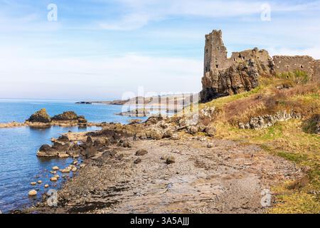 Dunure Castle, overlooking the Firth of Clyde, South Ayrshire, Scotland, UK Stock Photo