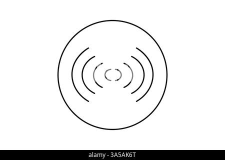 Continuous one line art drawing of music icon simple vector illustration design Stock Vector