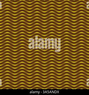 Seamless yellow waves pattern on black background, for wallpaper, pattern files, web page, blog, surface, textures, graphic & printing Stock Vector