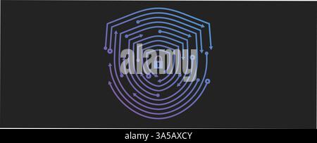 Cyber security protection devices from hacker attack Stock Vector