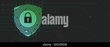 Cyber security protection devices from hacker attack Stock Vector