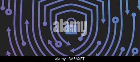 Cyber security protection devices from hacker attack Stock Vector
