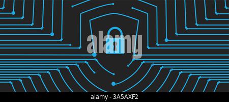 Cyber security protection devices from hacker attack Stock Vector