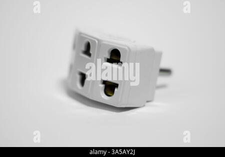 Universal Power Adapter Plug Power Socket for Global Travelers Stock Photo