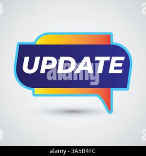 Update banner sign badge vector design template Stock Vector