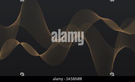 Elegant abstract wave vector background with smooth curves and lines. Perfect for art, fashion, and modern design projects. Stock Vector