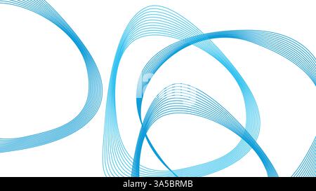 Modern blue wave vector background with smooth lines and curves. Perfect for tech, business, or art projects. Stock Vector
