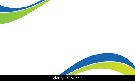 Modern abstract wave vector background in blue and green. Perfect for banners, wallpapers, and business designs. Colorful, sleek, and vibrant art. Stock Vector