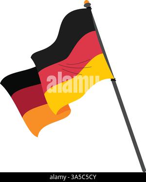 Germany flag icon Flat illustration of Germany flag vector icon for web Stock Vector